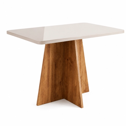 Produto Mesa de jantar Siena Laráz Retangular com tampo Off White 120x80 cm
