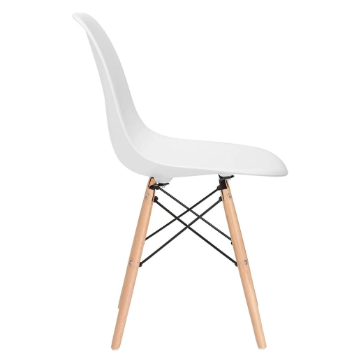 Produto Mesa redonda Eames 70 cm + 2 cadeiras Eiffel DSW - Branco