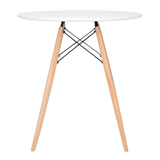 Produto Mesa redonda Eames 70 cm + 2 cadeiras Eiffel DSW - Marrom