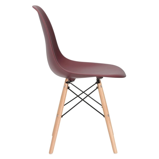 Produto Mesa redonda Eames 70 cm + 2 cadeiras Eiffel DSW - Marrom