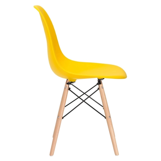 Mesa redonda Eames 70 cm + 3 cadeiras Eiffel DSW - Amarelo Produto Mesa redonda Eames 70 cm + 3 cadeiras Eiffel DSW - Amarelo