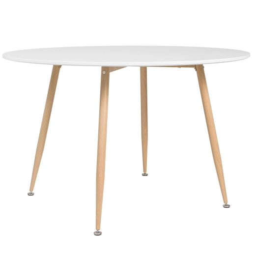 Produto Mesa redonda jantar cozinha varanda Clarice 120 cm - Branco