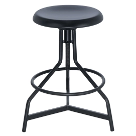 Produto Banqueta alta para cozinha industrial York com banco giratório - Preto