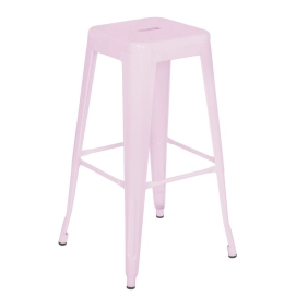 Produto Banqueta alta para bancada Iron Tolix 76 cm - Rosa claro