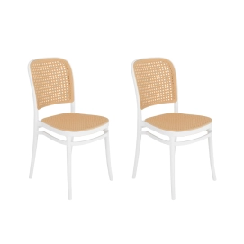 Produto Kit 2 Cadeiras de jantar Amis Lola com design moderno e assento confortável - Branco