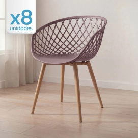 Produto Kit 8 Cadeiras de jantar Clarice Nest com design moderno e anatômico - Fendi