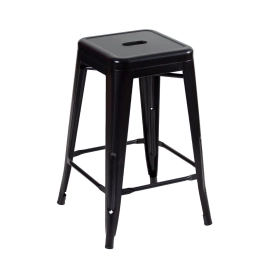 Produto Banqueta média para bancada Iron Tolix 61 cm - Preto