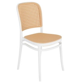 Produto Cadeira de jantar Amis Lola com design moderno e assento confortável - Branco