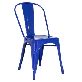 Produto Cadeira de jantar Iron Tolix com design industrial - Azul Escuro