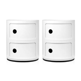 Produto KIT 2 módulos organizadores Componibili - Castelli - 2 andares - Branco