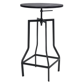 Produto Mesa alta para bistro e bar com tampo de madeira Turner - Preto